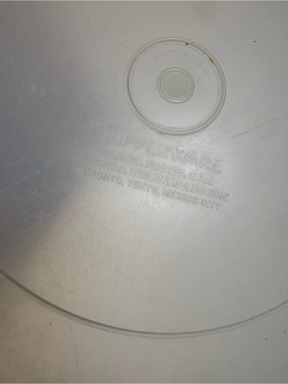 Two Tupperware Replacement Lids Large For 12” Bowl (Lids Only)